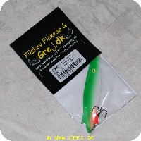 01SH30 - Steelhead - 30 gram - grøn/hvid med rød hale