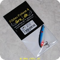 08SK13 - Skødshoved - 13 gram - Sort/blå/hvid med rød hale