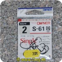 4953873086748 - Owner Single S-61 - Enkeltkroge - 9 stk - Ultra skarpe - Str. 2