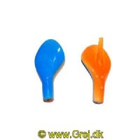 9363 - Lollipop gennemløber - Orange-Blå med GLOW - Light - 3g - Snor rundt om sig selv