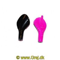 9370 - Lollipop gennemløber - Pink/Sort - Light - 3g - Snor rundt om sig selv