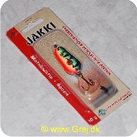 JAK963 - JAKKI Saurus ske blink - 10g - Orange/gul /blågrøn/sort m/perle