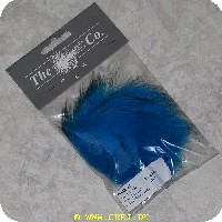 T000221 - Polarrævehale hår. Hårene er ca. 6-10 cm. - Farve: Kingfisher Blue