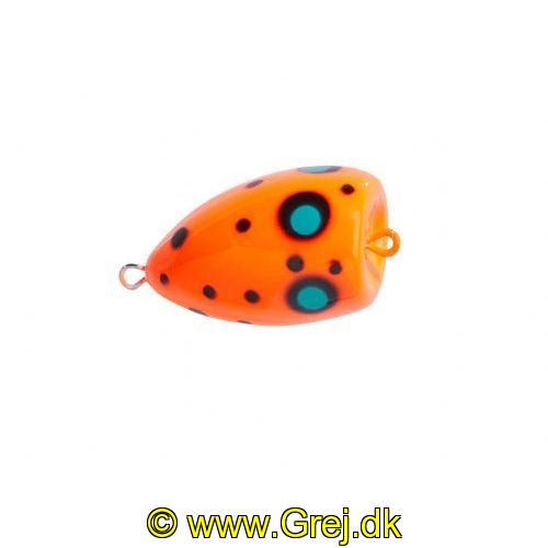 4005652826592 - Popper "Splash” - 22mm. - Vægt:1.6g. - Farve:Orange, UV - 001 6080 103<br>The „Splash“ is perfect for fishing in summer when the fishes are more passive. The Popper is tied to a leader and the hook is baited with natural baits or our Trout Collectors. The popper is twitched over the surface and this creates popping noises and imitates food which is falling in the water and attracts trouts. Can also be used as a pilot float.