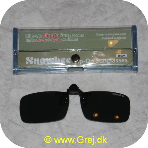 4710681580697 - Snowbee Clip on Flip up polaroid solbriller - Smoke - 18009 - Til at sætte på dine alm. briller