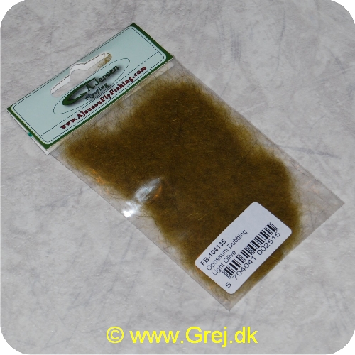 5704041002515 - Opossum Dubbing - Light Olive - Velegnet til nymfer, tørfluer, vådfluer og kystfluer