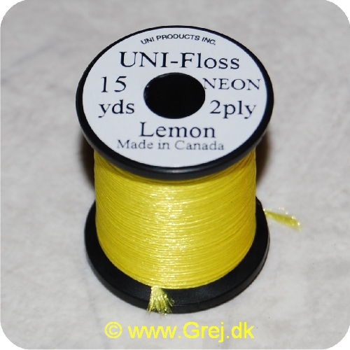5704041101737 - UNI-Neon Floss - Lemon - 15 yards - Neon 2ply