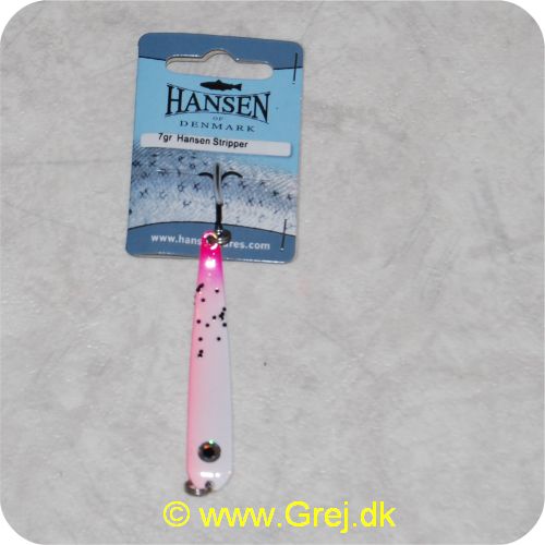 5706301456564 - Hansen Stripper 7 gram - Pink Pig - Pink/hvid m/sorte prikker