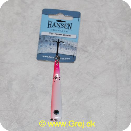 5706301456601 - Hansen Stripper 15 gram - Pink Pig - Pink/hvid m/sorte prikker