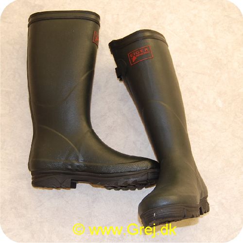 5706301535399 - Eiger Neo-Zone rubber Boots - Str.: 40 - Grøn - 3.5mm Neopren - Håndlavet i naturgummi - Med slidskant - Udtagelig indersål