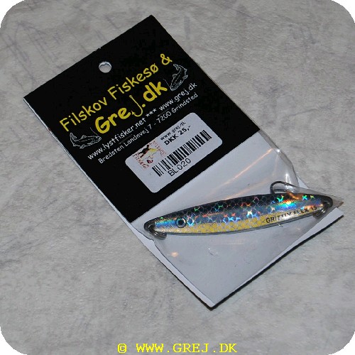 BL020 - Mørk blågrå/sølv/gul - Grizzly Flex 15g.