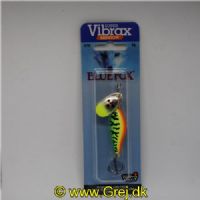 027752019500 - Minnow Super Vibrax - Sølv/Gul spinneblad med fisk efter (Sort/grøn/gul/orange)