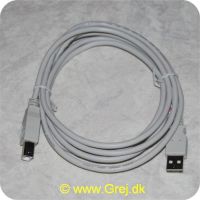 4040849508318 - USB Kabel - A til B - Farve: Grå - 2m