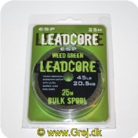 5055394203747 - ESP Leadcore - Core leader Weed Green - 45LB - 20.5kg - 25m