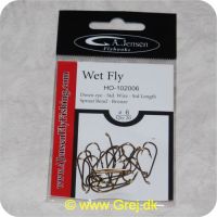 5704041017397 - Wet Fly - til vådfluer - nedbøjet øje - Sproat Bend - Bronze - 20 stk - Str. 6
