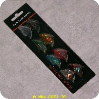 5706301655639 - Magic Anchovy - Pakke med 8 stk. i klar plast, de 7 med skæl og hver deres farve