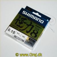 712649215690 - Shimano Kairiki SX8 0.15mm - Farve: Steel Gray - Brudstyrke:9 kg - 150 meter