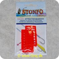 8028651014759 - Stonfo attractor fluorecerende gummi beads (øjne) - 4mm - Røde