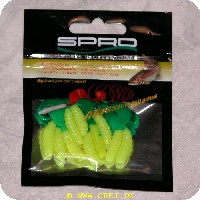 8716851112305 - Spira-Tail jigs - Yellow/Green - 3.5 cm - 10 stk pr. pakning