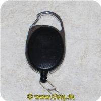 PINONREAL75 - Pin on Reel med praktisk låsebøjle og god clips - ca. 75 cm lang