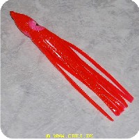 SR12-R - Sprutte til feks pirke eller forfang - Klar / Japan Rød  - Ca. 12 cm