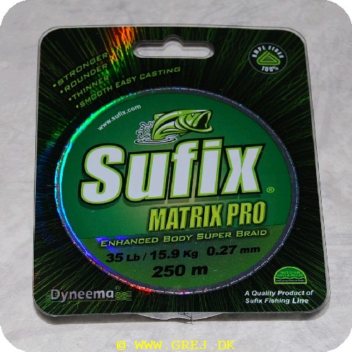 024777333529 - Sufix Matrix Pro fletline - 250 meter - 0.27mm/15.9 kg