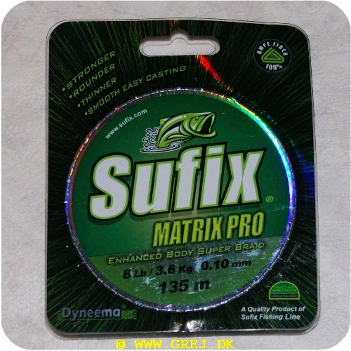 024777336780 - Sufix - Matrix Pro fletline - 135 meter - 0.10 mm/3.6 kg.