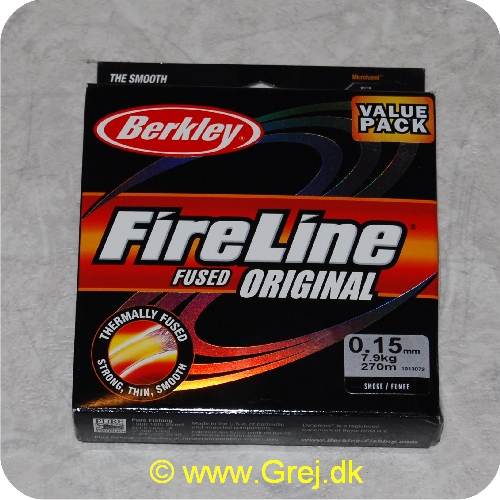 028632100103 - Berkley Fireline Fused Original - 0.15 mm - 7.9 kg - 270 m - Smoke