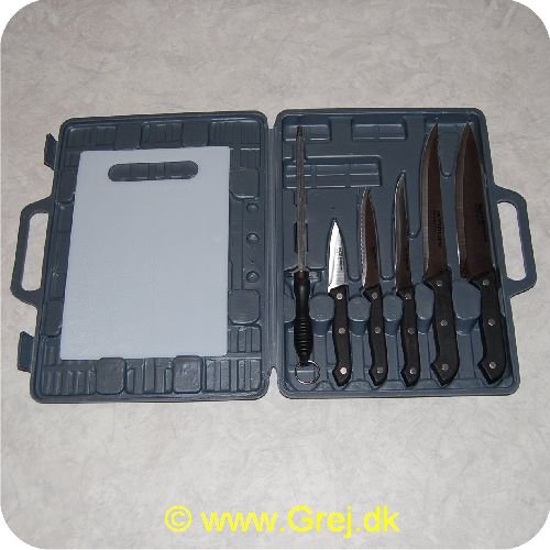 4005652263045 - Balzer Camtec Knivsæt - 5 knive, strygestål og skærebræt