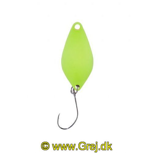 4005652830438 - Pro Staff Series Sunny spoon - 2.5mm. - Vægt:1.4g. - Farve:Bright Yellow, UV - 001 6083 010<br>Extra-small and light spoons for fishing in summer when the trout are in the upper layers of water and look-out for small bait. Most colours are on the muted side, which has proved extremely effective on passive fishes.