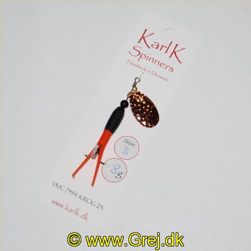 495813308 - Karl K Spinners - Put and Take - 8g - Str. 3 - Sort/Orange gummi og kobber blad