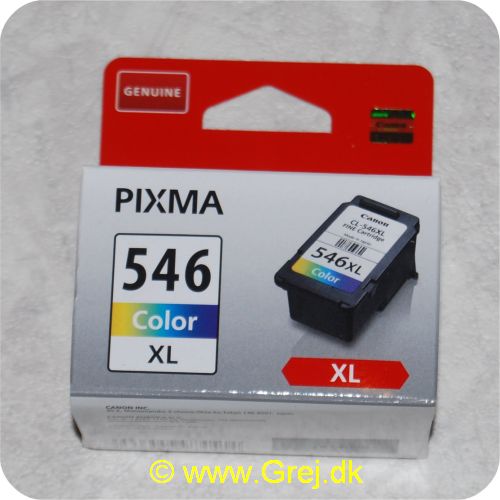 4960999974514 - Canon CL-546 XL 13ml farve patron. passer til følgende modeller:<br>
 	
PIXMA iP2850. MG2450. MG2550. MG2950