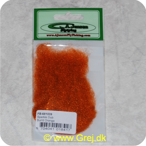 5704041018417 - Sparkle Dub - Burnt Orange - Til alle typer af fluer - Har et naturligt skin, grundet kantede fibre - Til nymfer, tørfluer, kystfluer og laksefluer