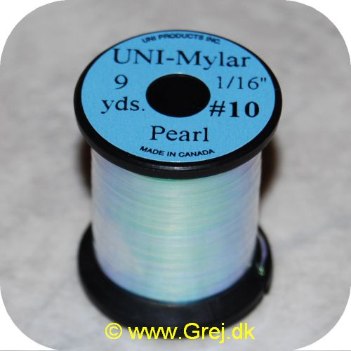 5704041100570 - UNI Mylar Flat Tinsel - Pearl - 9 yards - # 10 - Ekstra stærk Mylar tinsel - Transparent Pearl