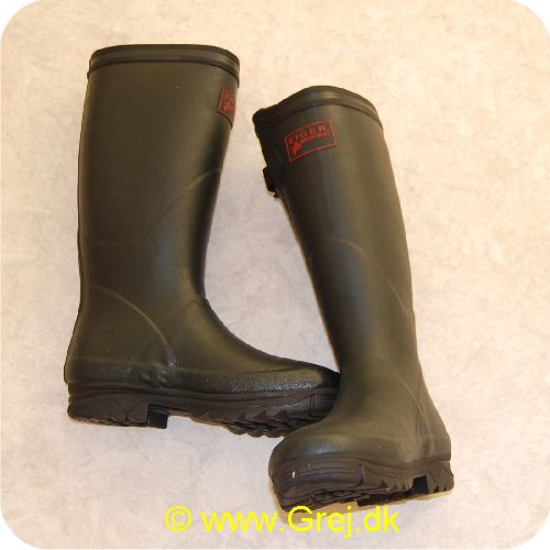 5706301535443 - Eiger Neo-Zone rubber Boots - Str.: 45 - Grøn - 3.5mm Neopren - Håndlavet i naturgummi - Med Slidskant - Udtagelig indersål