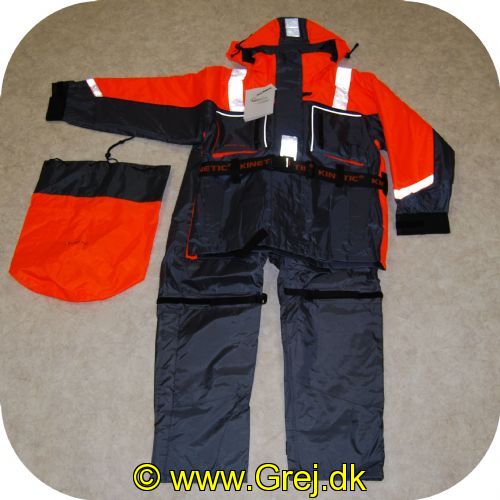 5707549192290 - Waterspeed Flotation suit str. L - 2 delt - Flydedragt - Orange/grå