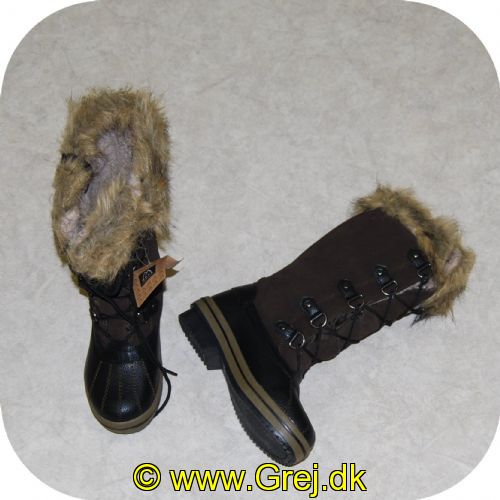 5707549282731 - Arctic grand Womens lange læderstøvler str. 39 - Dark brown - Comfortrating: -20 grader - Waterproof WPS membran - Letvægts gummisål - Læder og ruskind øverst på skaftet - Kunstig skindkant - Snørrelukning