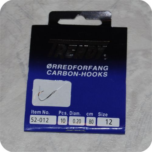 5707614520126 - Trendy ørredforfang Carbon-Hooks - 80 cm lang - Str. 12 - 10 stk - Line: 0.20mm