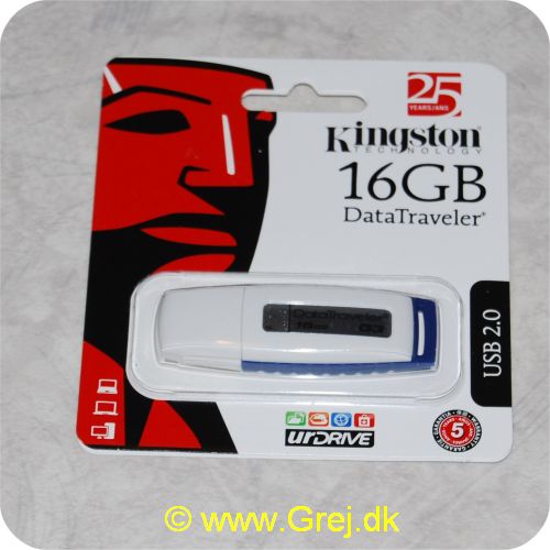 740617171778 - Kingston DataTraveler 101 - 16 GB - USB 2.0 <BR>USB stick på 16 GB lige til at tage med over alt