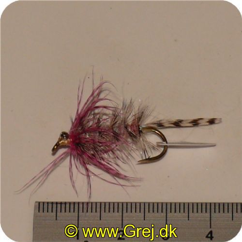 FL00740 - Seatrout UV Flies - Polar Magnus UV - Str. 04 -  Gråbrun med pink tud