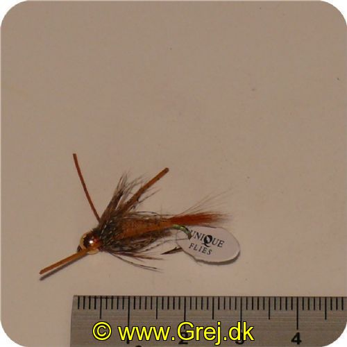 FL31016 - Nymphe - BH Rubber Legs Squirrel - Brunlig med guld hoved - FL31016