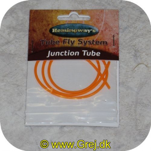 HMGJT2FO - Hemmingways rørflue krogstyr slange - 2mm - 50cm - Lækker blød kvalitet i PVC - Orange