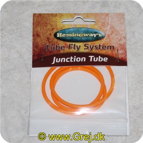 HMGJT3FO - Hemmingways rørflue krogstyr slange - 3mm - 50cm - Lækker blød kvalitet i PVC - Orange