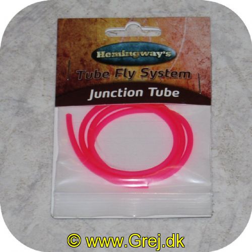 HMGJT3FP - Hemmingways rørflue krogstyr slange - 3mm - 50cm - Lækker blød kvalitet i PVC - Pink