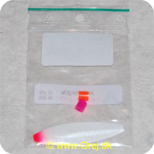 PTFB06GL05 - Gennemløber - Fladbuk - 5 gram - Hvid Perlemor/Hvid Perlemor med rød røv