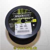 022021663446X - SpiderWIRE Stealth Smooth - Fletline X8 0,09 mm - 7,5 kg - Moss Green - Pris pr. meter - Vælg meter