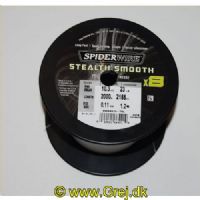 0220216642141 - Spiderwire Stealth Smooth X8 Invisi Braid - 0.11mm - 10,3 kg - pr. meter