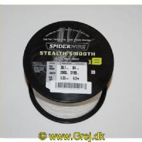 0220216642761 - SpiderWIRE Stealth Smooth - Fletline X8 0,33 mm - 38,1 kg - Hvid - Pr. meter