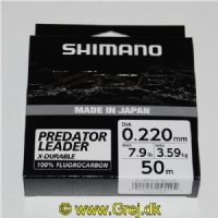022255245494 - Shimano Yasei Fluorocarbon 50m - 100% Fluorocarbon af højeste kvalitet - 0.22mm/3,59kg