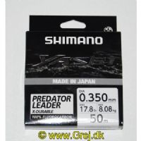 022255245531 - Shimano Yasei Fluorocarbon 50m - 100% Fluorocarbon af højeste kvalitet - 0.35mm/8,08kg